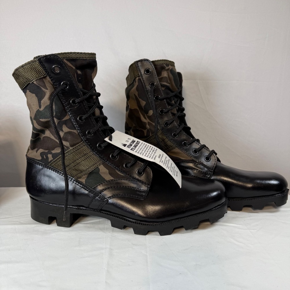 NWT Vietnam Combat Style Jungle Boots Duck Camo Military Tactical New